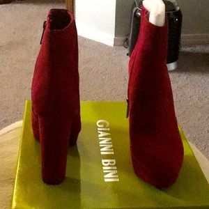 Gianna Suede Platform Booties